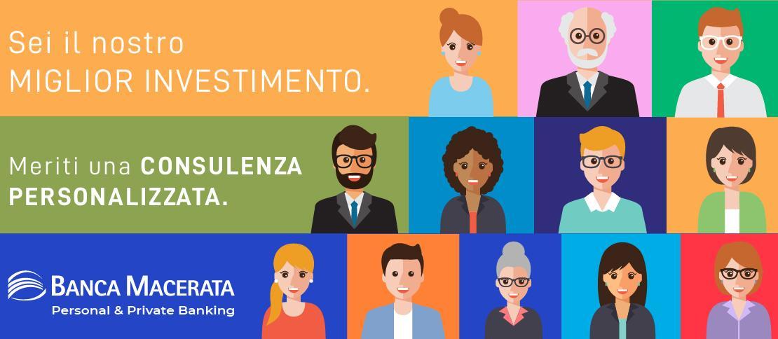 Scegli il servizio 𝗣𝗲𝗿𝘀𝗼𝗻𝗮𝗹 &amp; 𝗣𝗿𝗶𝘃𝗮𝘁𝗲 𝗕𝗮𝗻𝗸𝗶𝗻𝗴 di 𝗕𝗮𝗻𝗰𝗮 𝗠𝗮𝗰𝗲𝗿𝗮𝘁𝗮 per avere:
🔹 Un consulente dedicato 
🔹 Accesso a soluzioni personalizzate
🔹 Una pianificazione finanziaria adatta a te
Per maggiori informazioni: 👉 bit.ly/46MIbvd