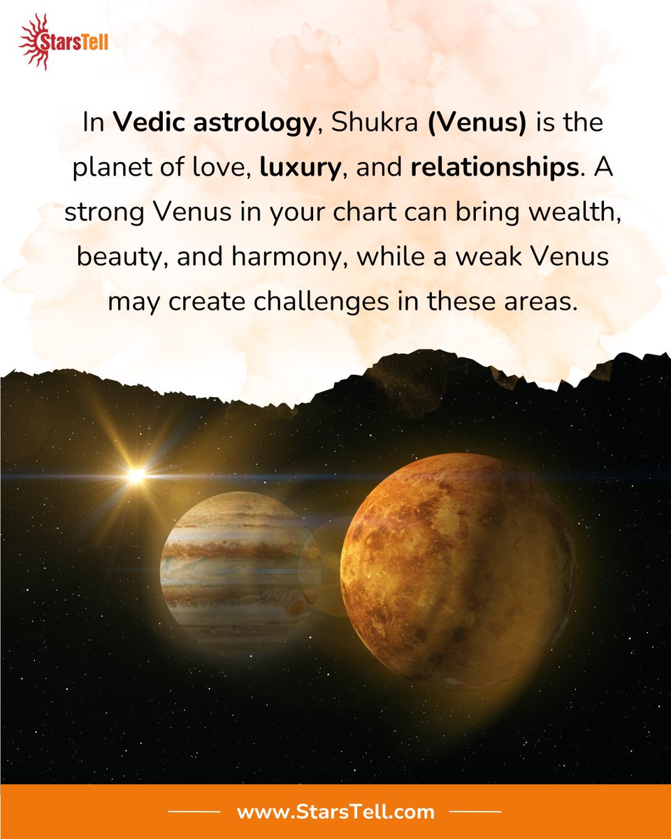 YourStarsTell's tweet photo. How will Venus impact your life? 🌟
📲 Consult an expert today! Link in bio.

#FunFactFriday #AstrologyFacts #ShukraPlanet #VenusInAstrology #StarsTell #AstrologyGuidance #yourstarstell #starstellhoroscope #talktoastrologerstarstell #startellastrology #astrology #planets https://t.co/VhvMIHZhYJ