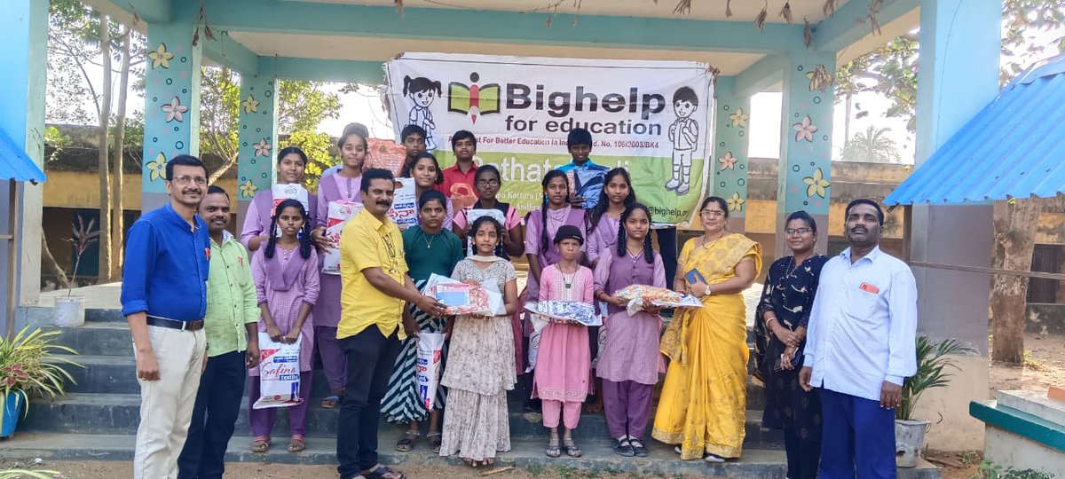 bighelp's tweet image. #Bighelp For #Education Presented the Civil Dresses tothe students at Z.P.high  School, Pathatekkali vill,Vajrapukotturu Mdl, Srikakulam Dist of AP on 06th January 2025 as part of the #Sponsor-A-Child program.
More details
Our Website: bighelp.org
