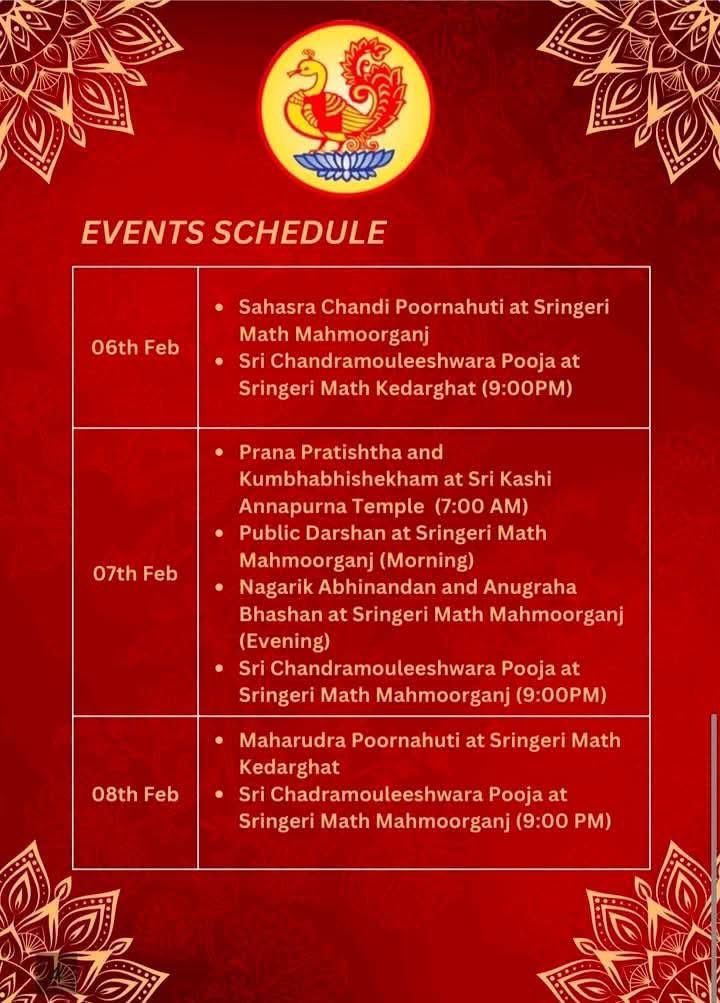 Shishyavrunda_'s tweet photo. #vijayayatra2025 #suvarnabharati #jagadguru #srisannidhanam #VijayaYatra #shankaracharya #sringeri #Peetham #varanasi #kashi #shankaramath #mahmoorganj #vijayayatra2025 #vijayayatra2025
#Mahakumbh #mahakumbh2025 #Prayagraj #uttarpradesh https://t.co/MsTQtWy8Hy
