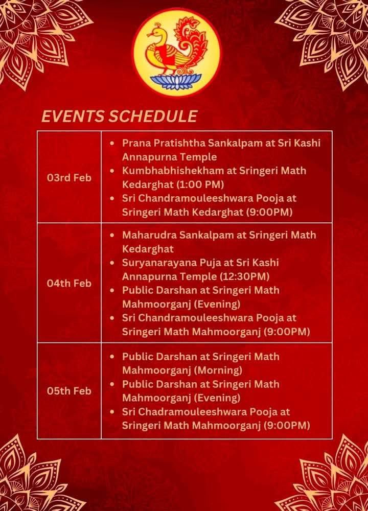 Shishyavrunda_'s tweet photo. #vijayayatra2025 #suvarnabharati #jagadguru #srisannidhanam #VijayaYatra #shankaracharya #sringeri #Peetham #varanasi #kashi #shankaramath #mahmoorganj #vijayayatra2025 #vijayayatra2025
#Mahakumbh #mahakumbh2025 #Prayagraj #uttarpradesh https://t.co/MsTQtWy8Hy