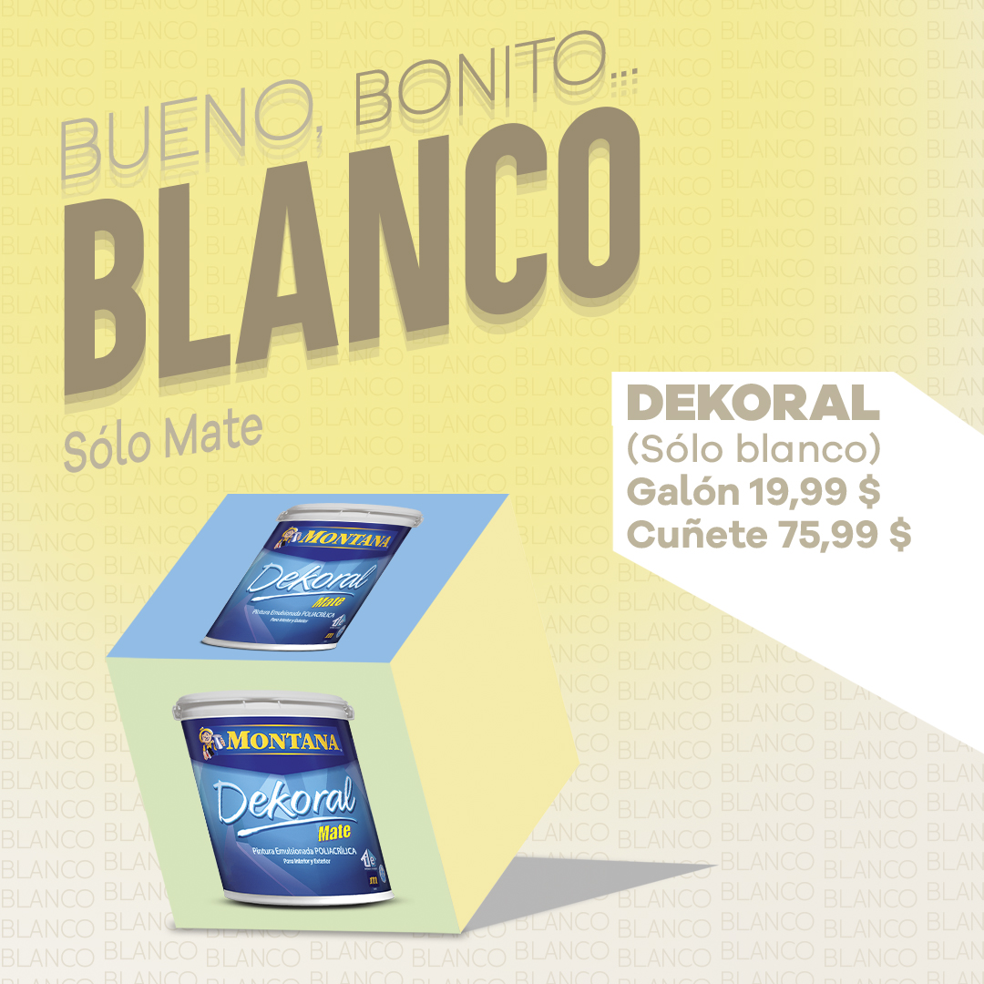 venevision's tweet photo. Así son las ofertas de Dekoralmate… Renueva tu casa a un precio insuperable con el blanco que no falla.
Dekoral, bueno bonito y blanco…
#Corimon #Pinco #Mate #Navidad https://t.co/X3DUO5SIhL