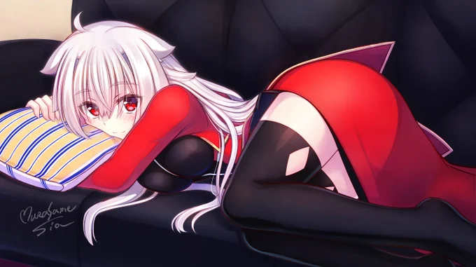 寝そべりうちの子。 