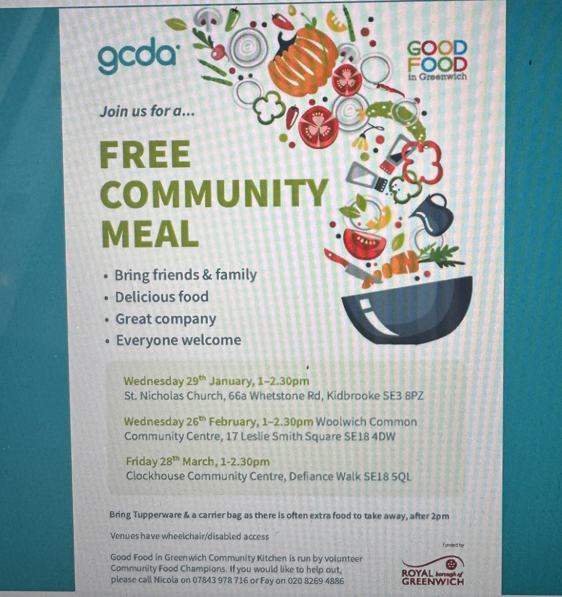 GDCA are looking forward to welcoming all to their fantastic community meal 🍽️ .Please see leaflet for further information 👇