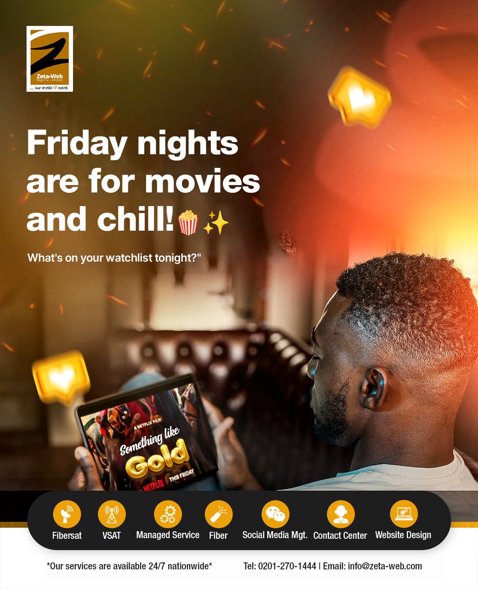 zetawebnigeria's tweet image. What's on your watchlist tonight? Let us know in the comments! 

#surfthenet #smoothconnection #surfuncaged #moviesnight #gaming #exercise #yoga #unwind #stretch #unwind #relax #chill #letyourhairdown #lazyweekend #netflixandchill #happiness #unwind