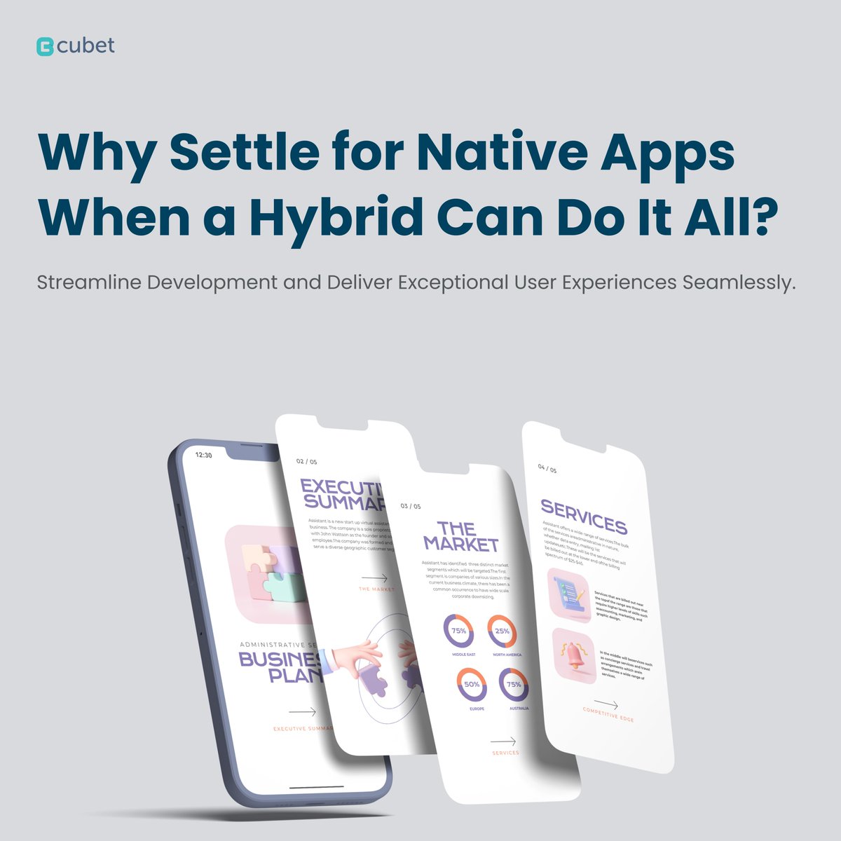 CubetTech's tweet image. Native apps are great, but hybrids? Even better. 

Hybrid apps offer the perfect blend of performance, scalability and cost-effectiveness.

Ready to elevate your app game? Start your journey today: bit.ly/40nd8na

#HybridAppDevelopment #CrossPlatformApps #FutureReadyTech