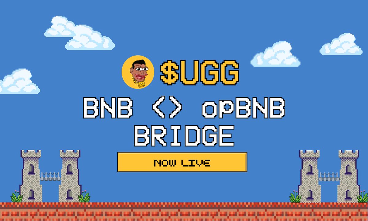 $UGG BNB <> opBNB Bridge is now live! 

You can now bridge UGG from BNB to opBNB.

Next Step: XCAD App!

Bridge now: app.chainport.io/?from=BSC&toke…
