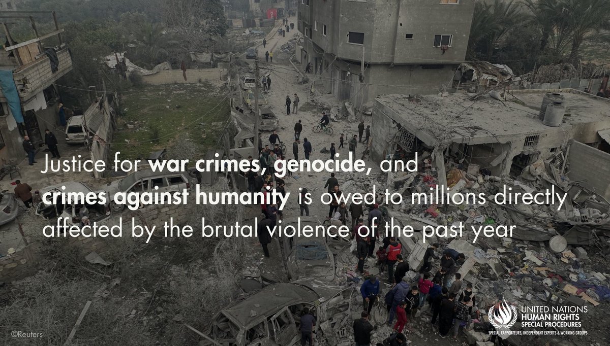 Only sustainable truce will end immense suffering &amp; loss of life in devastated #Gaza strip, across occupied Palestinian territory &amp; Israel: UN experts urge all parties to accept ceasefire, deliver justice &amp; humanitarian aid &amp; Palestinian self-determination
ohchr.org/en/press-relea…