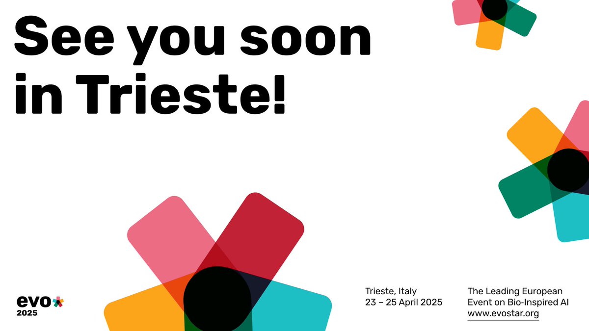 EvostarConf's tweet image. 🎉 Exciting news from #EvoStar2025!📩 Paper acceptance notifications have been sent—check your inboxes!
Congratulations to everyone whose work has been accepted! 🙌 Your contributions in #BioInspiredAI and #EvolutionaryComputation are paving the way for the future of innovation!