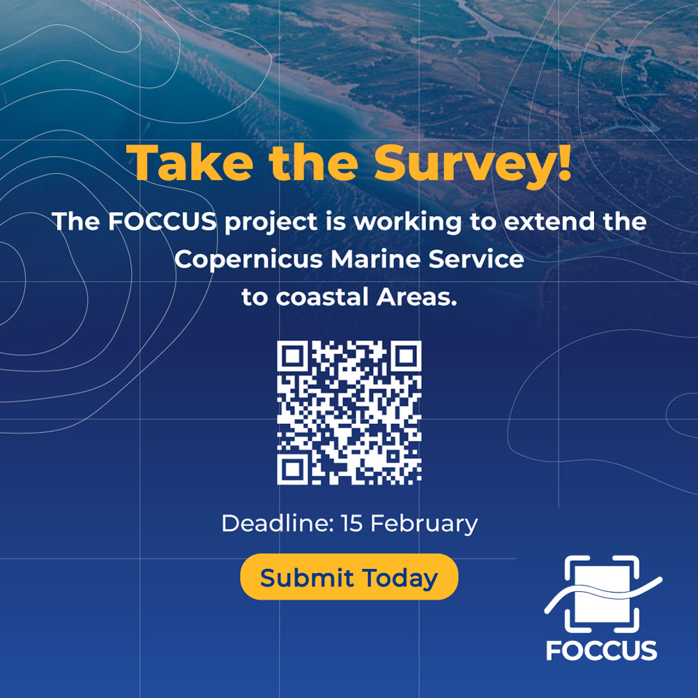 🌊 Calling on coastal operational forecasting experts! The #FOCCUS project is working to extend the #CopernicusMarineService to coastal areas &amp; we need your input.
Help shape the future of integrated open ocean &amp; coastal forecasting systems.
👉 Contribute: marinecopernicus.typeform.com/to/Bew6WtKe