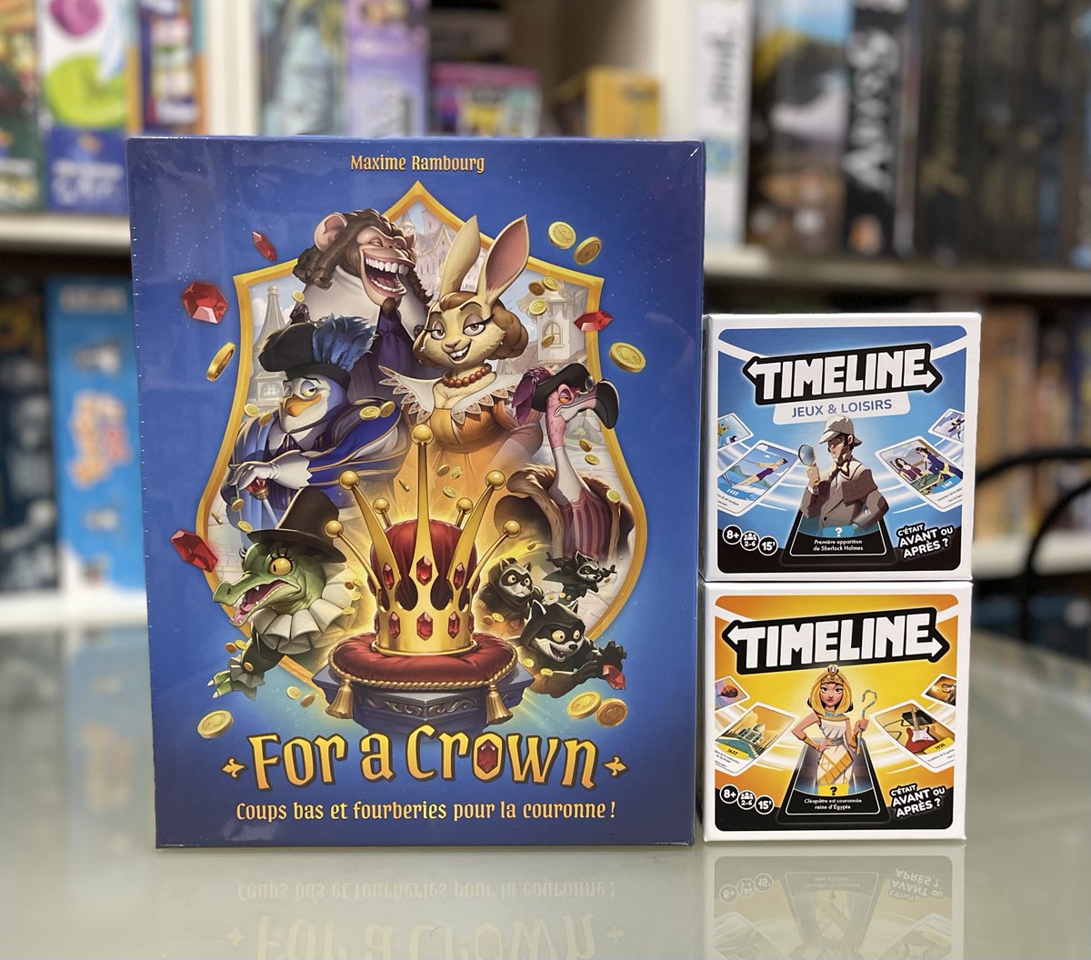 LaPerleRareAix's tweet photo. Arrivage Asmodee France avec For a Crown et le retour de Timeline et Timeline Jeux et Loisirs.
#jeuxdesociété #j2s #ludicaire #aixenprovence #laperlerare #aixmaville #jeuxdeplateaux #foracrown #timeline #timelinejeuxetloisirs https://t.co/dNsEy1fhxp
