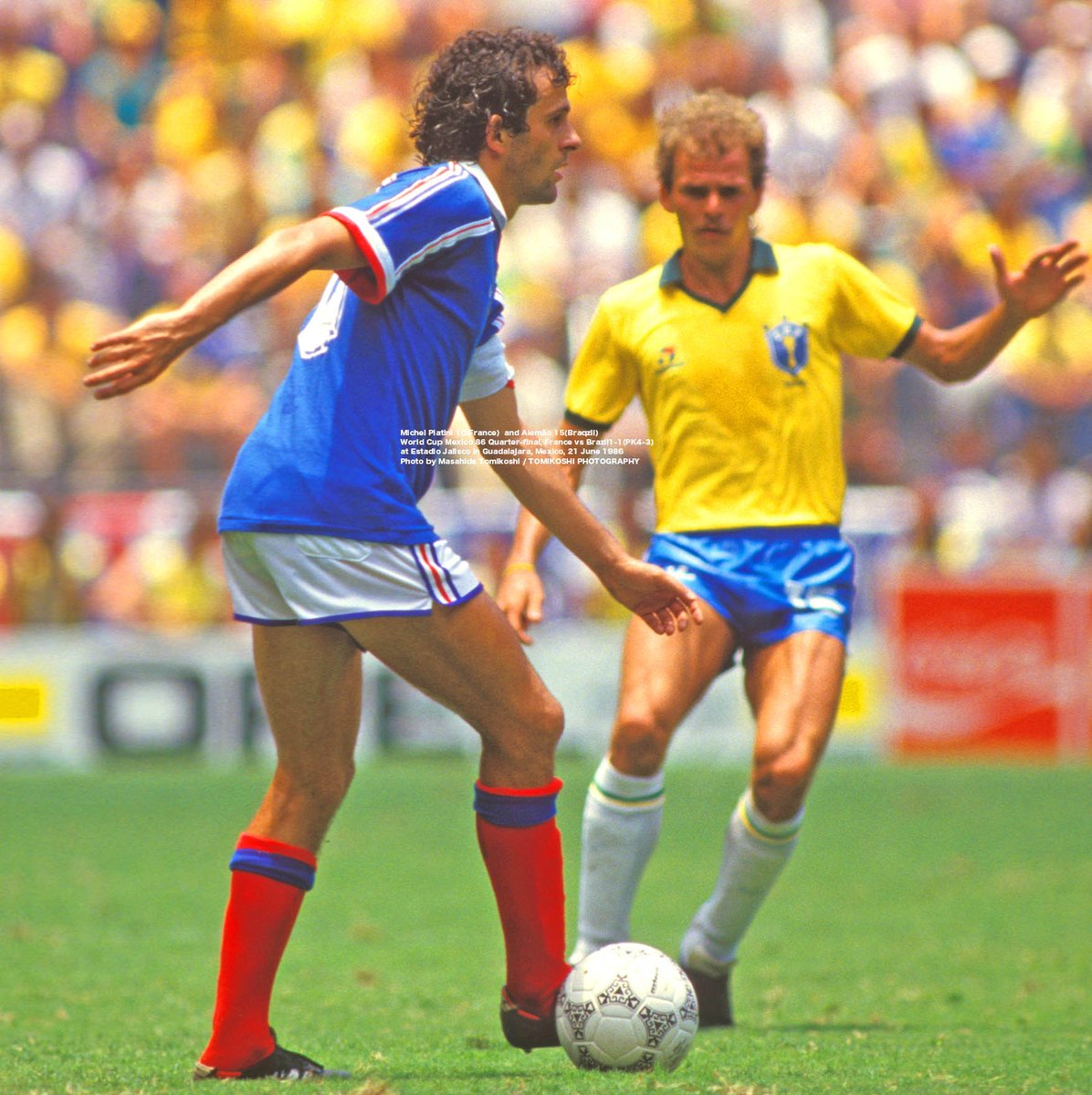 Michel Platini 10(France) and Alemão 15(Braqzil) World Cup Mexico