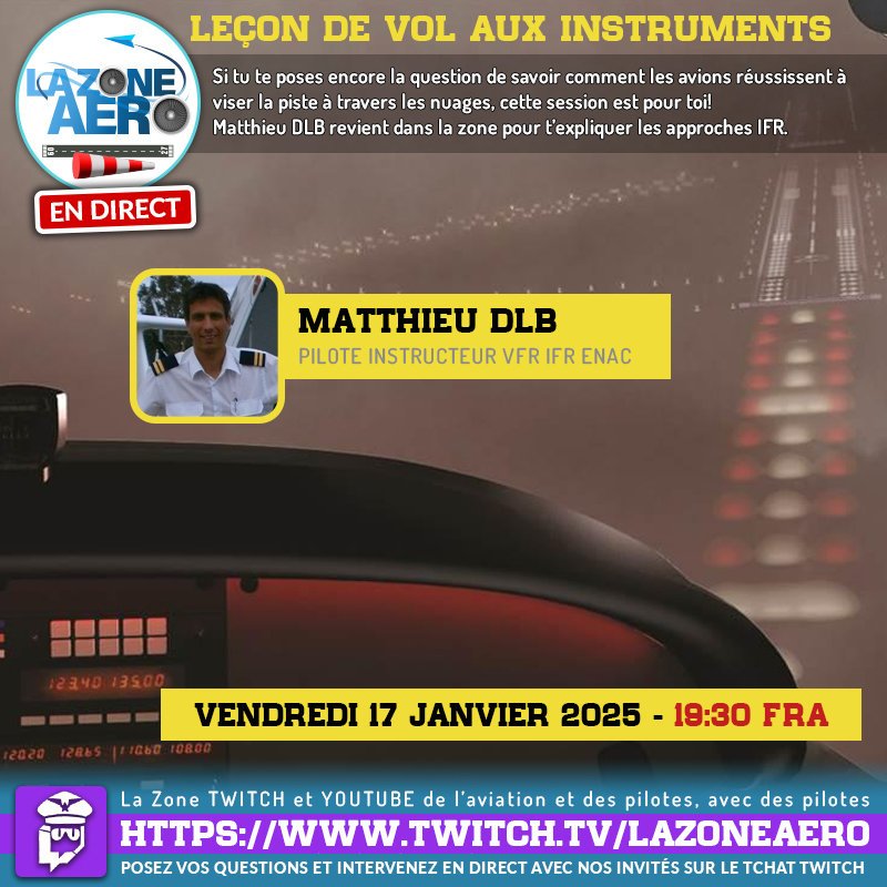lazoneaero's tweet photo. Comment les avions s'alignent sur la piste dans les nuages? Mathieu DLB; instructeur Enac, revient t'expliquer comment cela fonctionne CE SOIR à 19:30 en direct. Prends ton carnet de note et un stylo ;) #ifr #approche #pedagogie #aviation #pilote https://t.co/YYUxdBdNdQ