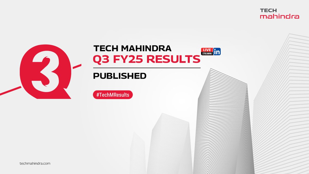 tech_mahindra's tweet image. Tech Mahindra Q3 FY25 Results are out!

Know More: techmahindra.com/insights/press…

#TechMResults #ScaleAtSpeed
