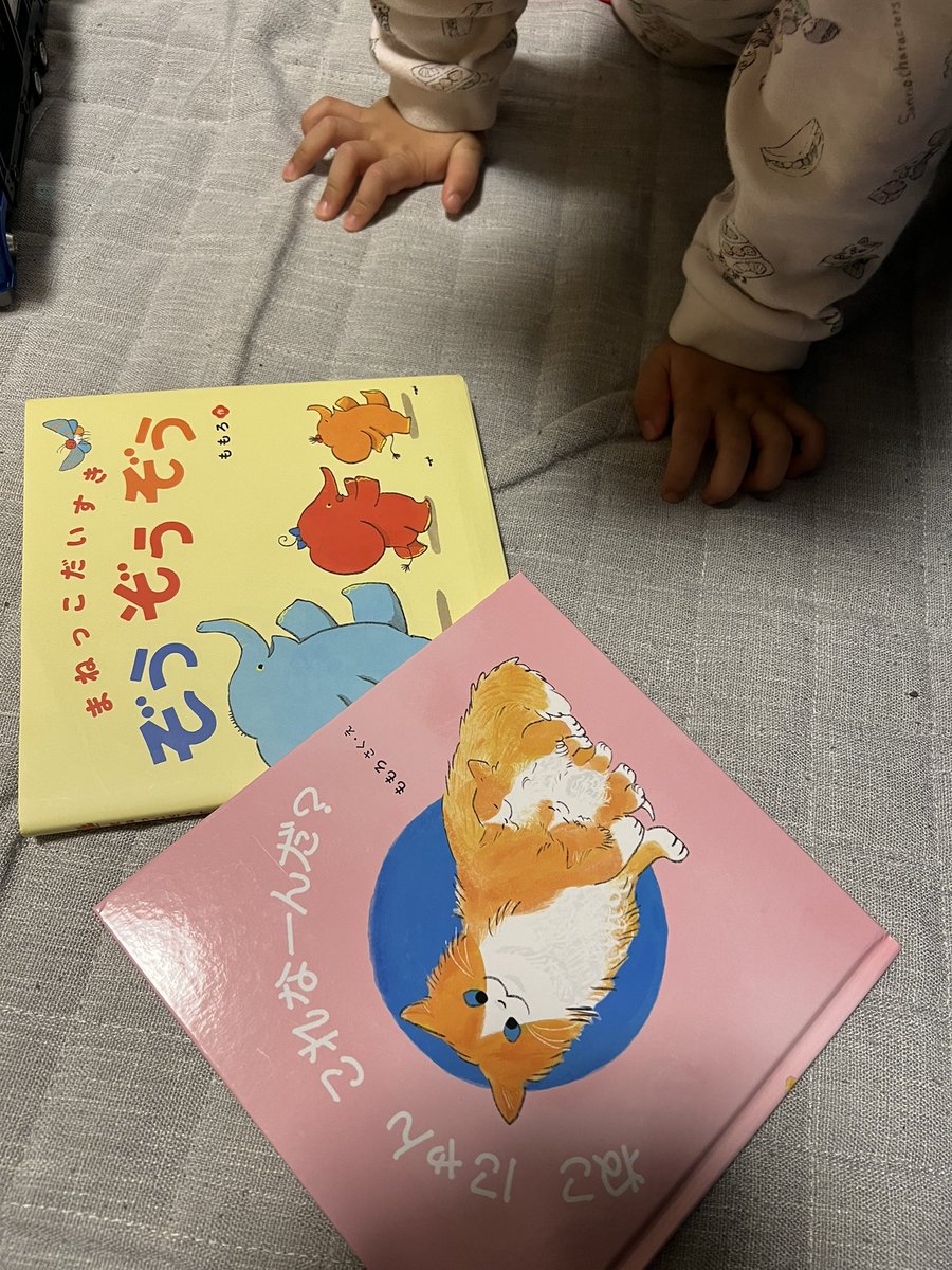 「#ねこにゃんこれなーんだと #まねっこだいすきぞうぞうぞうどちらももうすぐ3歳の」|ももろ　4／20発売絵本「パンダのパクパクきせつのごはん」のイラスト