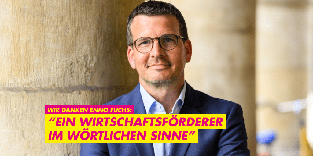 Freie Demokraten Münster (@fdpmuenster) on Twitter photo „Enno Fuchs hat in herausfordernden Zeiten die Wirtschaftsförderung auf die Zukunft ausgerichtet. Seine Verdienste, insbesondere in der Internationalisierung und der Batterieforschung, haben ein weiteres Fundament für den Wirtschaftsstandort Münster geschaffen." <a href="/joergberens/">Jörg Berens</a> „Enno Fuchs hat in herausfordernden Zeiten die Wirtschaftsförderung auf die Zukunft ausgerichtet. Seine Verdienste, insbesondere in der Internationalisierung und der Batterieforschung, haben ein weiteres Fundament für den Wirtschaftsstandort Münster geschaffen." <a href="/joergberens/">Jörg Berens</a>