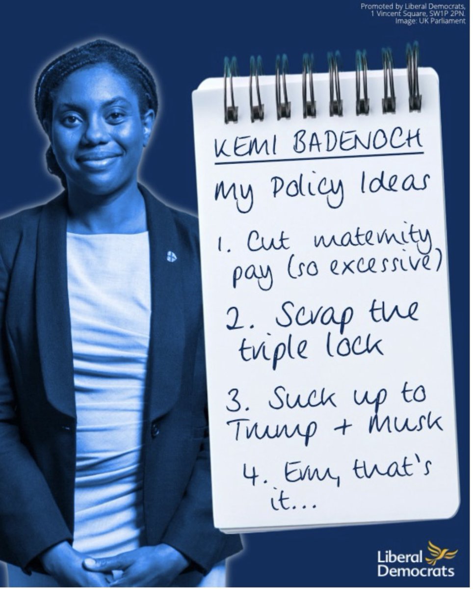 NEW: The Lib Dems launch a new attack ad on Conservative leader Kemi Badenoch

A good week for the party
