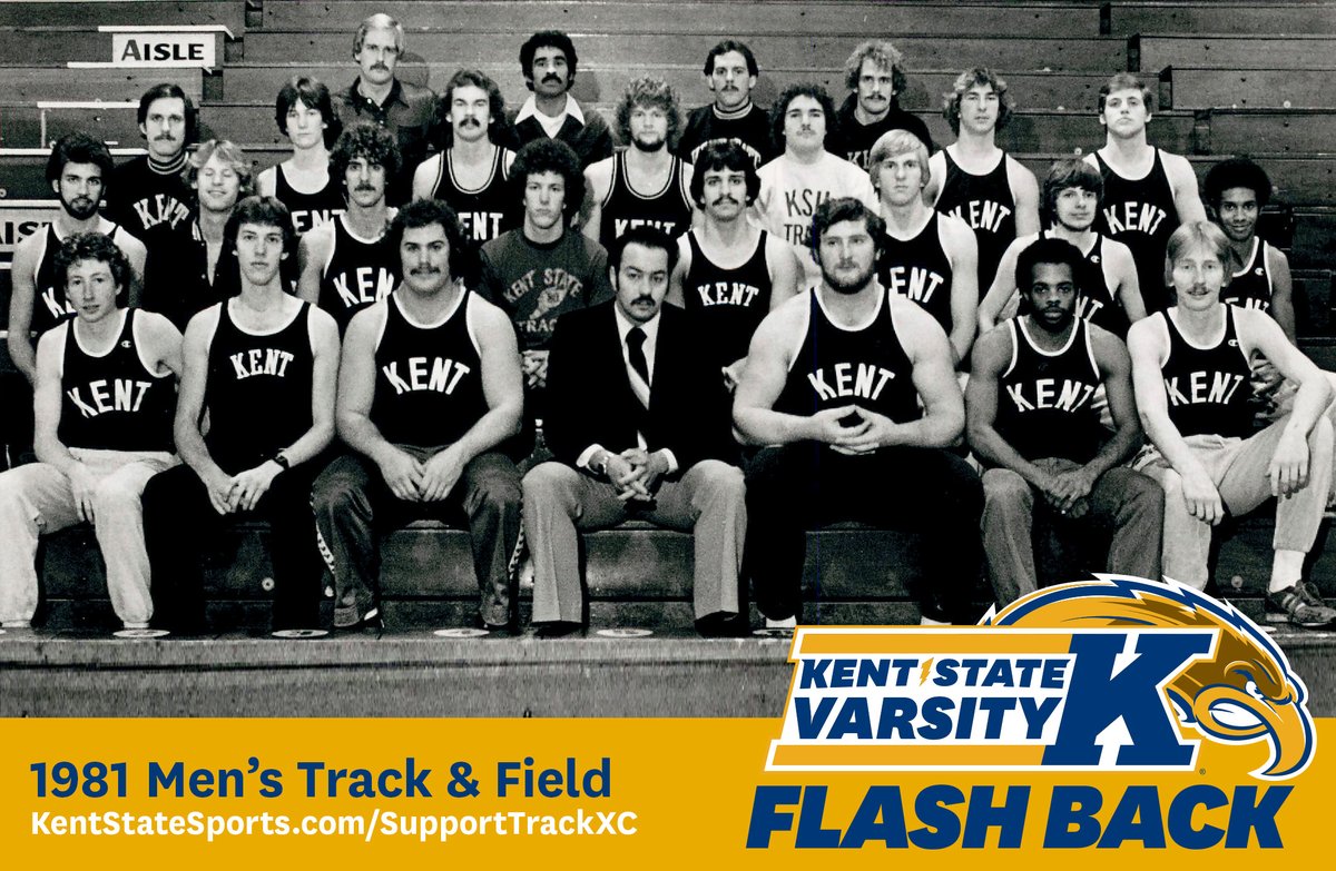 KentStVarsityK's tweet photo. The Men’s &amp; Women’s @KentStTrackXC  teams will be hosting the Jud Logan Memorial Sat, Jan. 18, at 10am in the KSU Field House. To celebrate, let’s flash back to the 1981 men’s track team and HoF inductees, Orin Richburg ’70, Al Schoterman ’73, and Jud Logan ’81. #FlashesForever https://t.co/6NTNDZXvZw