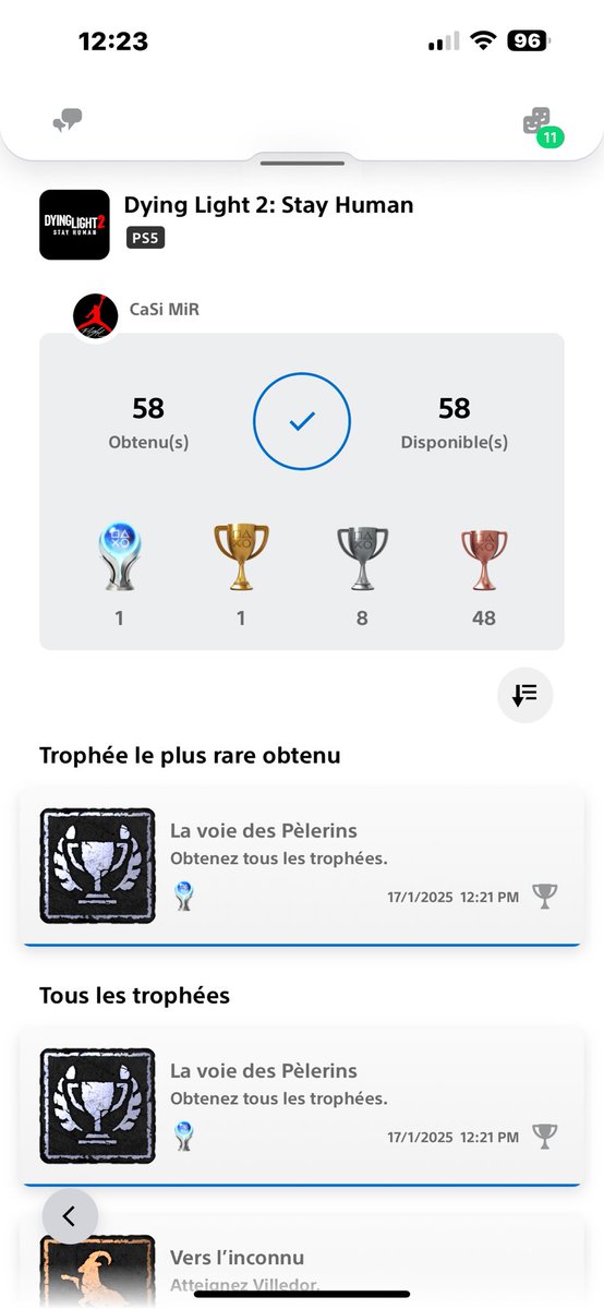 Platine 381 #DyingLight2   🏆🏆 Je suis bien content d’avoir eu celui-ci, il n’est pas très difficile, mais très long à faire, surtout les collectibles. Bref, 🥳🥳✌️✌️