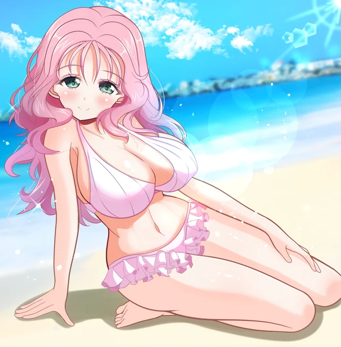 本当ですか!?では水着ピーチさんで(⁠*⁠'⁠ω⁠`⁠*⁠)#膝をついた画像を晒すとフォローやRTが来るらしい 