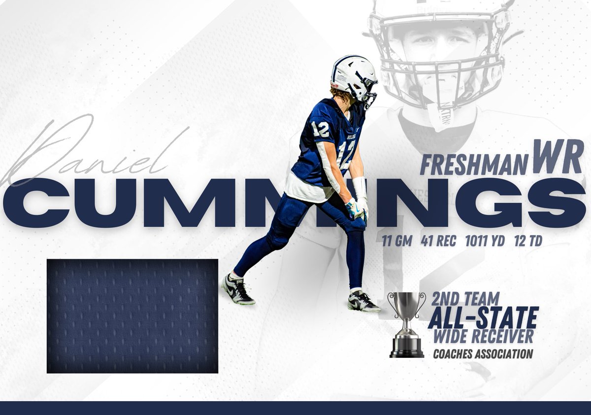 Westerly Bulldogs Football (@wpsbulldogsfb) on Twitter photo ๐๐ Congrats to 2028 WR <a href="/DanielC0904/">Daniel Cummings</a>
2ND TEAM ALL-STATE (COACHESโ ASSOC.)
In 11 games, Danny tallied 41 REC, 1011 REC YDS (school record) and 12 TD๐๐
<a href="/WPSBulldogs/">WPS Bulldogs</a> <a href="/PRZNewEngland/">Prep Redzone New England</a> <a href="/ScoutingNE/">Coach Silva</a> ๐๐ Congrats to 2028 WR <a href="/DanielC0904/">Daniel Cummings</a>
2ND TEAM ALL-STATE (COACHESโ ASSOC.)
In 11 games, Danny tallied 41 REC, 1011 REC YDS (school record) and 12 TD๐๐
<a href="/WPSBulldogs/">WPS Bulldogs</a> <a href="/PRZNewEngland/">Prep Redzone New England</a> <a href="/ScoutingNE/">Coach Silva</a>