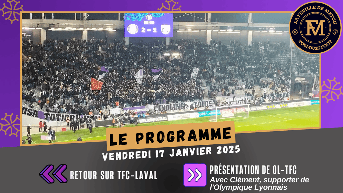 FDMToulouseFoot's tweet photo. 📻Le programme de la #FDMToulouse Foot de ce vendredi 20H
▶️Les actus du TFC, le calendrier de l'académie et des féminines
▶️Retour sur #TFCLAVAL
▶️Présentation de #OLTFC avec Clément, supporter de l'Olympique Lyonnais
📞Réagissez en commentaires ou au 05 61 80 40 40
💜Nous suivre en direct
📻 @radiooccitania 98.3 FM - https://t.co/k44lHS4Ps0 - DAB+
💻https://t.co/PzCXFbr1CF
🔴https://t.co/P9Lp6G3mNX
🎮https://t.co/5Z49SFioMz
❌https://t.co/BQgmRL1JNP