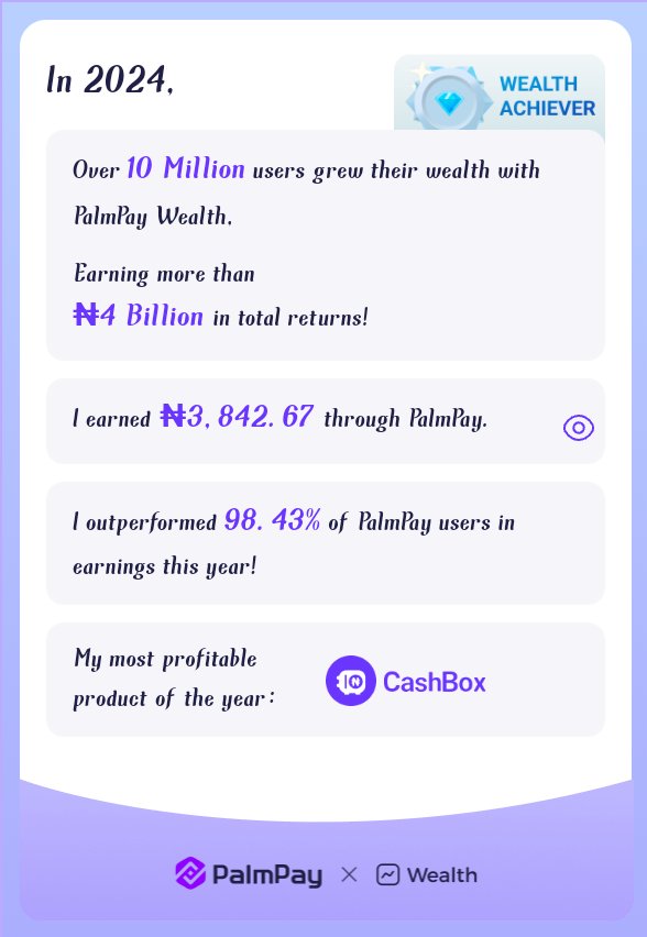 Its_HarryNova's tweet photo. @palmpay_ng 
#PalmPaySavingsReport

Premium account hope I truly out performed 98+% https://t.co/Kog3AqlM3v