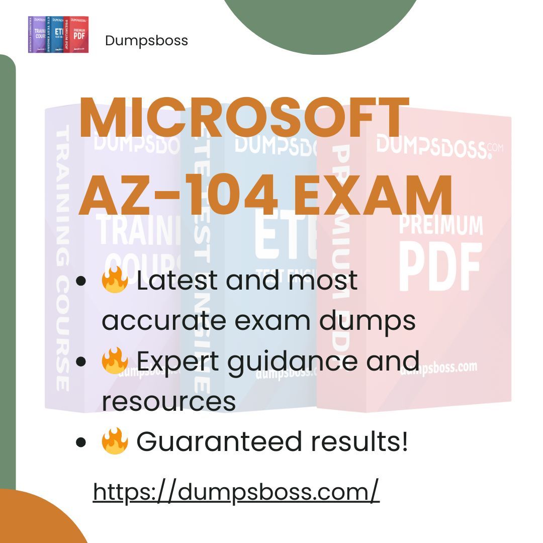 echobnlaze's tweet photo. Let DumpsBoss guide you! We provide top-notch materials to help you pass the Microsoft AZ-104 Exam on your first try!
🔥 Real exam-like questions
🔥 Detailed answers and explanations
🔥 Easy-to-follow formats
https://t.co/DzlYrBGpm1 
#microsoftaz_104exam #dumpsboss https://t.co/YjxnDbIWfQ