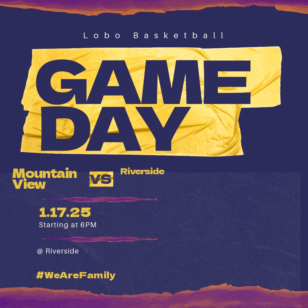 Mountain View Boys Basketball (@mtviewboyshoops) on Twitter photo DISTRICT GAMEDAY🏀
Join us tonight at Riverside High school as your Mountain View Lobos take on Riverside in District play !! #WeAreFamily 🐺🐺 <a href="/raymondamadorc1/">raymond.amador@clint.net</a> <a href="/CoachR_MVHS/">Rangel</a> <a href="/GeoffreyKimble1/">Geoff Kimble-Principal MVHS</a> <a href="/mtz_media915/">MTZ Media</a> DISTRICT GAMEDAY🏀
Join us tonight at Riverside High school as your Mountain View Lobos take on Riverside in District play !! #WeAreFamily 🐺🐺 <a href="/raymondamadorc1/">raymond.amador@clint.net</a> <a href="/CoachR_MVHS/">Rangel</a> <a href="/GeoffreyKimble1/">Geoff Kimble-Principal MVHS</a> <a href="/mtz_media915/">MTZ Media</a>