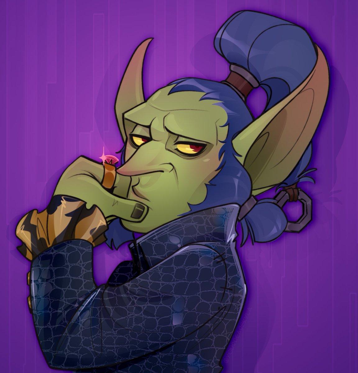 I like Toymaker, I like goblins, I like Knalb = <a href="/KnalbGnihtemos/">Knalb</a> 💚 (Act surprised like you had no idea about this xP)
#Warcraft #worldofwarcraft #art #goblin #goblins #horde #warcraftart