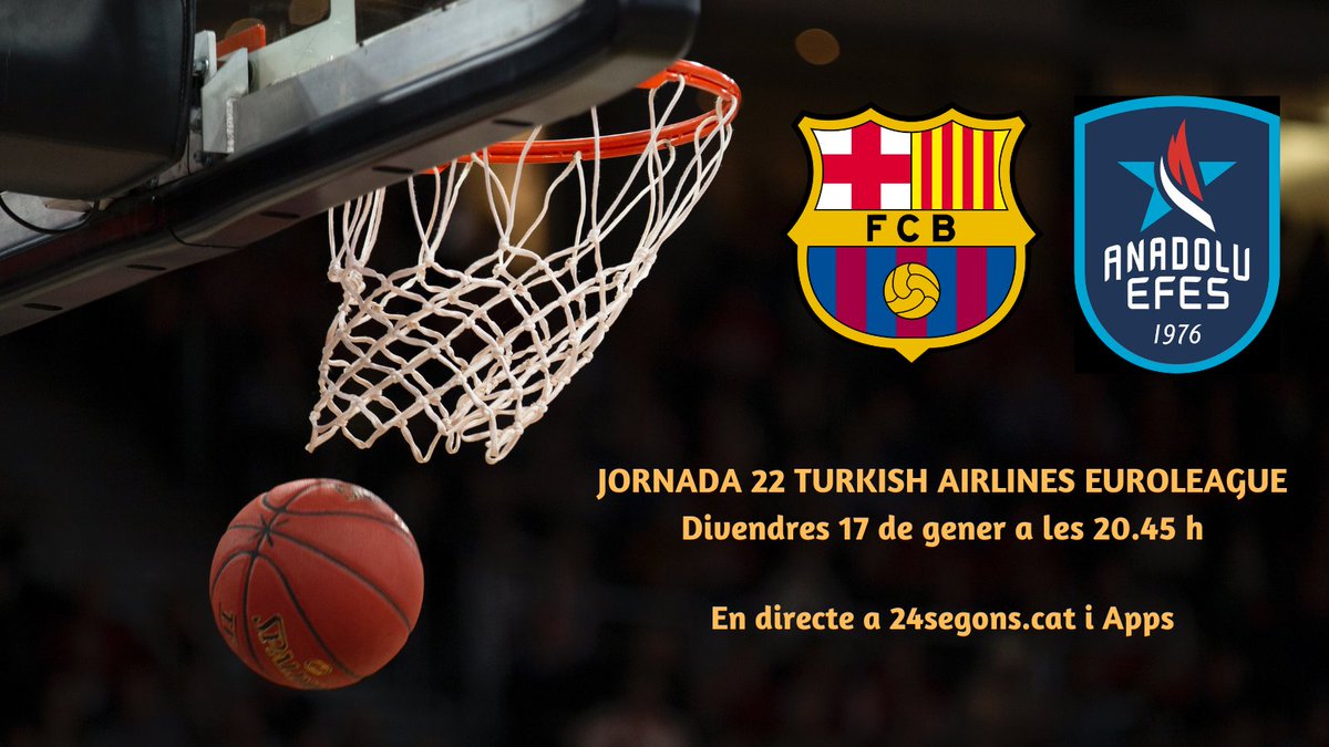 Segona nit d'<a href="/EuroLeague/">EuroLeague</a> en 48h al Palau 🔵🔴 

🏀 J22 <a href="/FCBbasket/">Barça Basket</a> 🆚 <a href="/AnadoluEfesSK/">Anadolu Efes SK</a> 

🕡 Partit 20.45h i prèvia 20.15h

🎙️ Narració <a href="/termens87/">Roger Mateu i Termens</a>
i comentaris <a href="/marcaldraper/">Marçal Draper</a> i Roger Herrera 

📻 Apps/web: 24segons.cat

Racó història 👉 Aydin Örs
Frase 👉 Bob Donewald Sr.