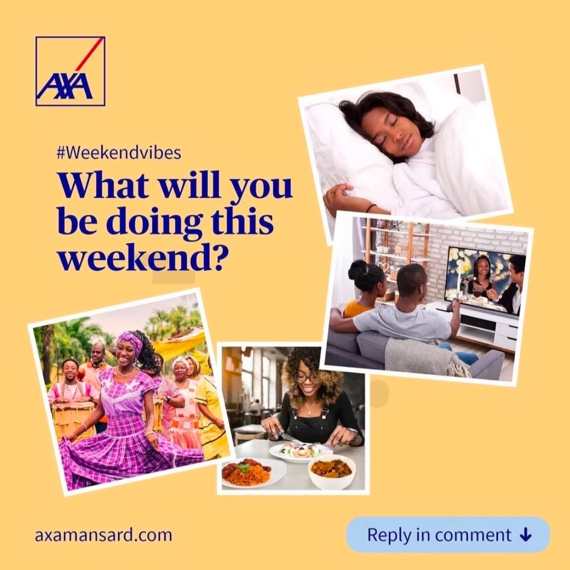 It’s that day of the week we’ve all been waiting for🤭

Tell us what you’ll be doing this weekend⬇️

#AXAMansard #knowyoucan