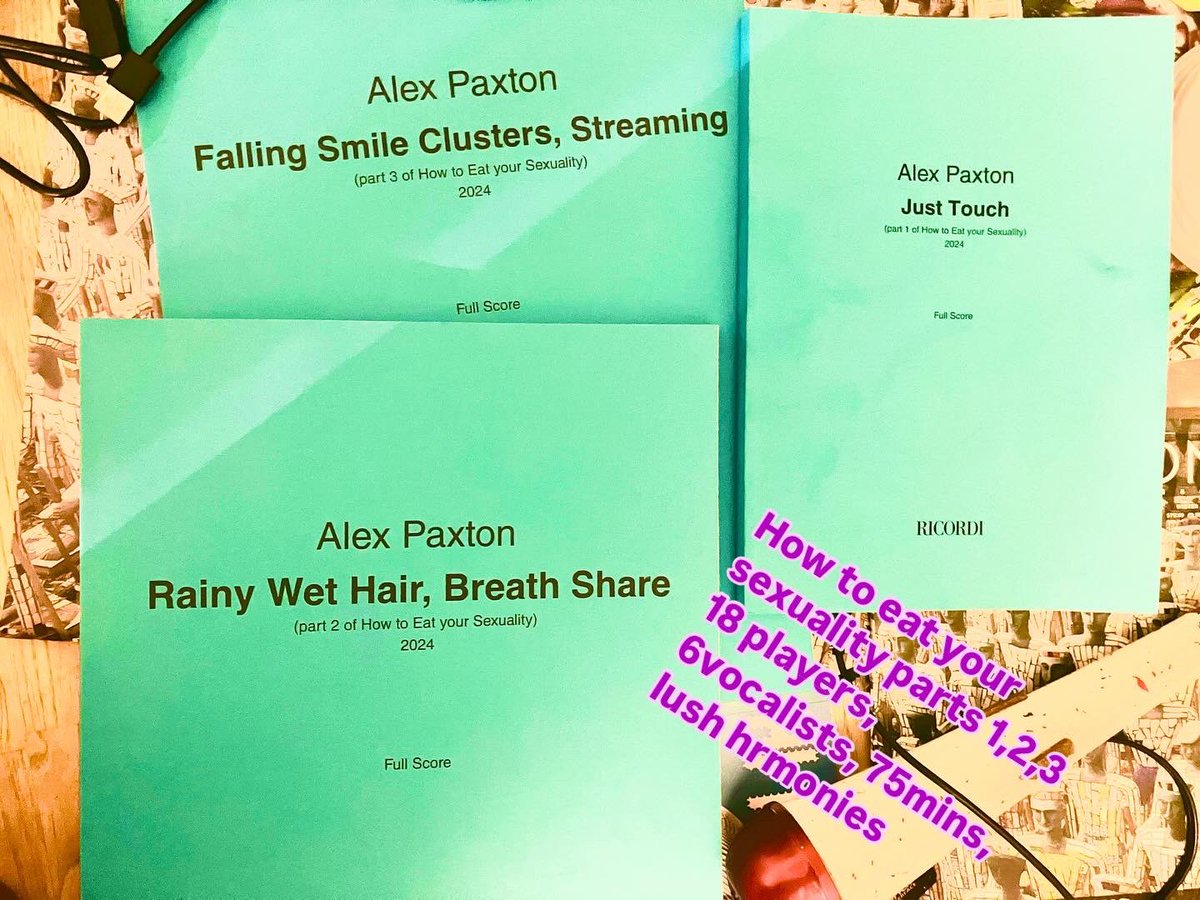 Biggest piece i writ. How to eat tou sexuality. Got such a high from writing vocal harmonis. 18 players 6 vocalists <a href="/klangforumwien/">Klangforum Wien</a> <a href="/Casa_Ricordi/">Ricordi</a> <a href="/RayfieldAllied/">Rayfield Allied</a> coming soon to stuttgard and vienna in febuary yay