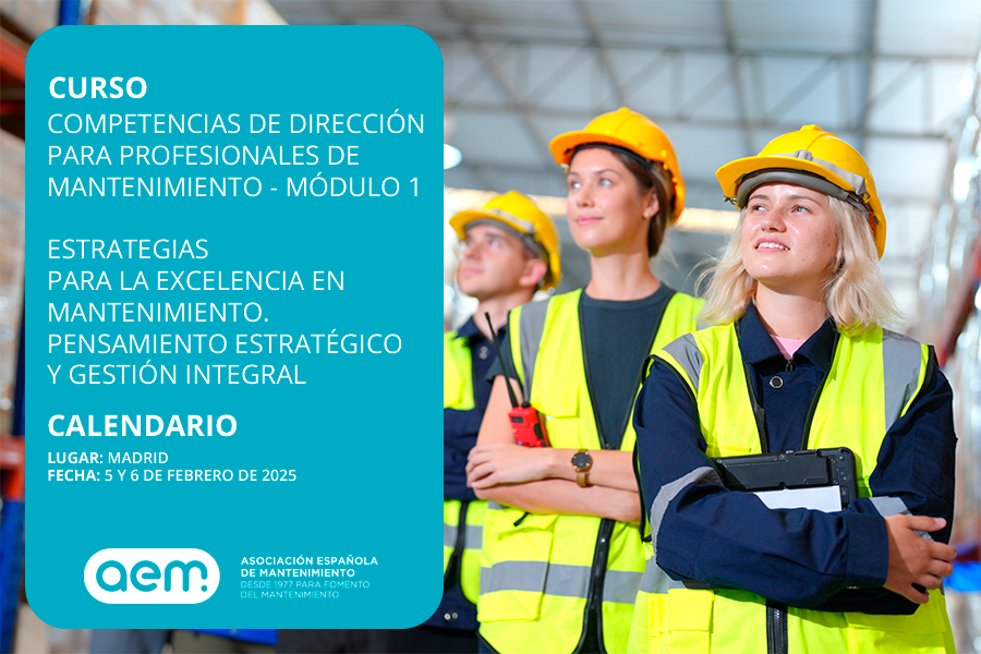 CURSO - 🛠️ Competencias de Dirección para Profesionales de Mantenimiento - Módulo 1: Estrategias para la Excelencia en Mantenimiento

📍 Madrid | 📅 5-6 Feb 2025
👨‍🏫 Humberto Álvarez Laverde

🔗 Más info: aem.es/agenda/estrate…