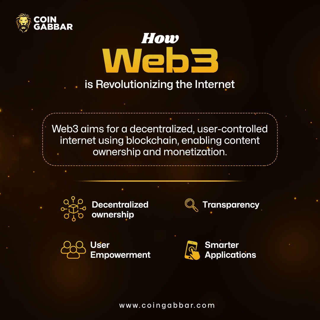 coin_gabbar_'s tweet photo. Web3 is empowering users with decentralized ownership, transparency, and smarter applications. The future of the internet is here! 🌐🔗
Visit:- https://t.co/mHQYc4Bohx
#Web3 #DecentralizedInternet #SmartApplications #BlockchainRevolution #UserEmpowerment #CryptoInnovation #ContentOwnership #Transparency #FutureOfTheWeb #Coingabbar #BlockchainTechnology #CryptoCommunity