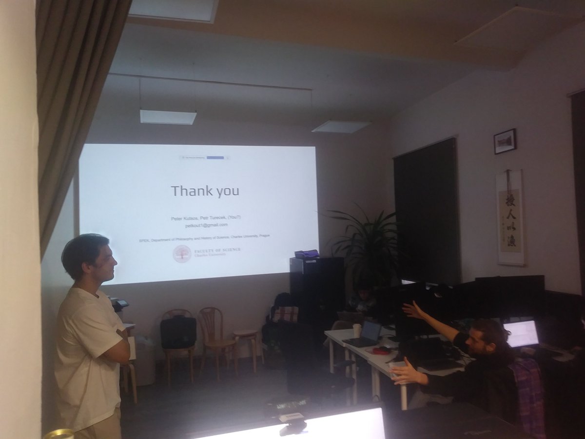 cles_ncu's tweet image. Another #CLES meeting - another great idea! Peter Kutsos on "Should researchers imitate more? A new approach to categorising of acts of copying" Thank you for visiting us! :) @CharlesUniPRG #linguistics #language #evolution @CenterImsert @UMK_Torun and @juanolvido89 :)