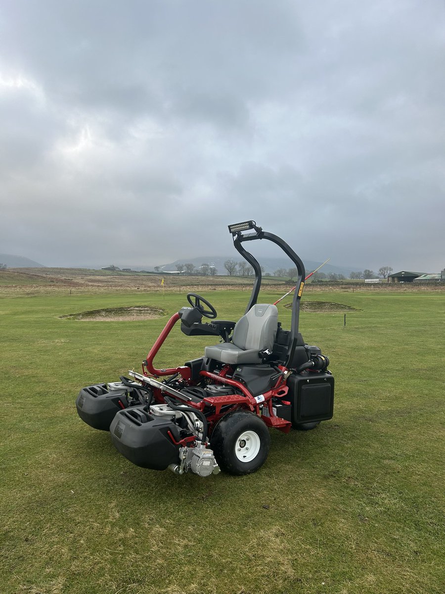 New machine day at Appleby! The maiden voyage of the new greens mower!