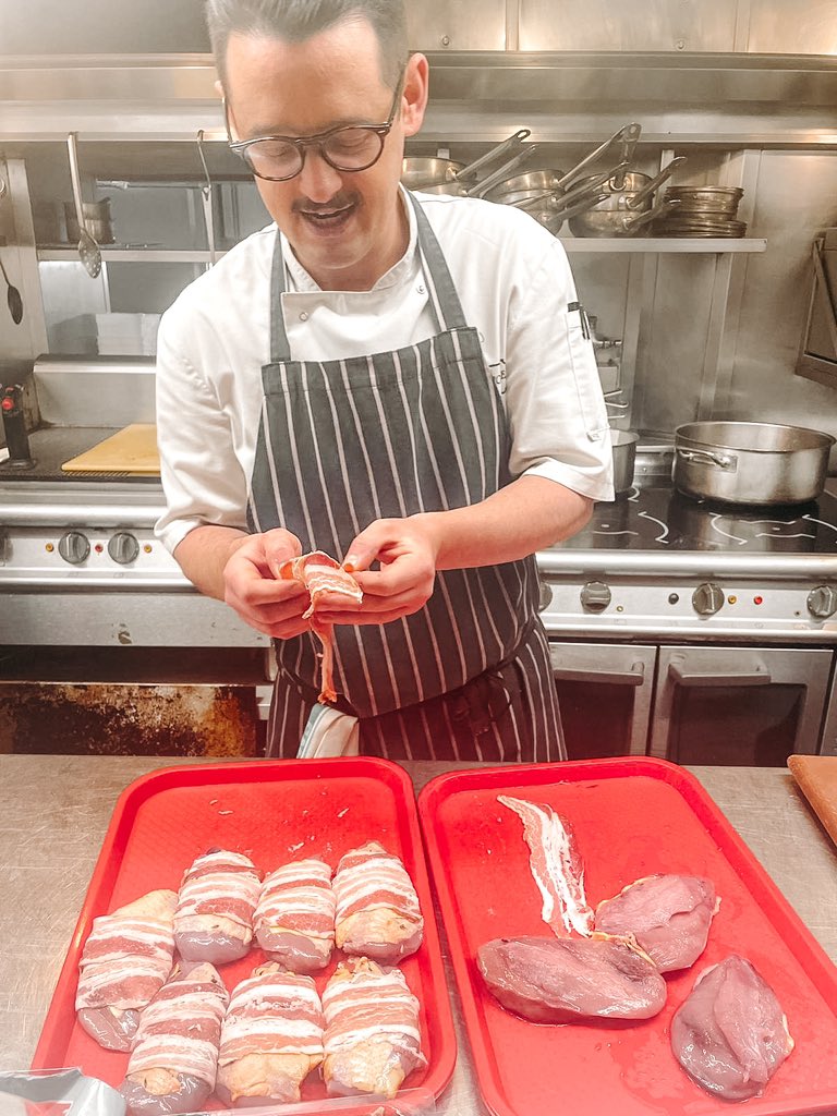 CafeStHonore's tweet image. Peter, pheasant, pancetta 👨‍🍳