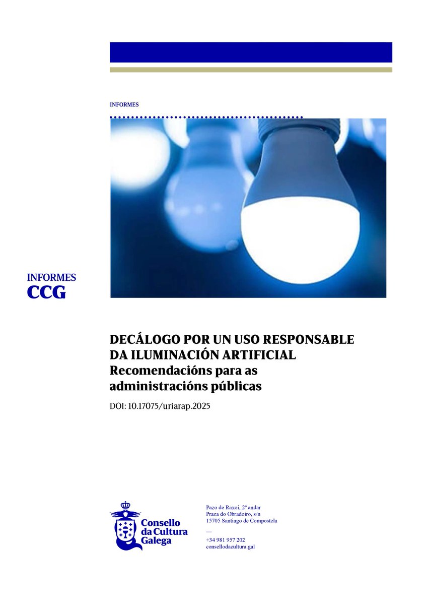 “A luz contamina e afecta a nosa saúde” asegurou <a href="/JorgeMiraUSC/">Jorge Mira 🧲🌍</a>, coordinador do “Decálogo por un uso responsable da iluminación artificial”  que hoxe presentaron  #RosarioÁlvarez <a href="/ElenaVCendon/">Elena Vázquez Cendón</a> e Salvador Bará. 

consellodacultura.gal/publicacion.ph…