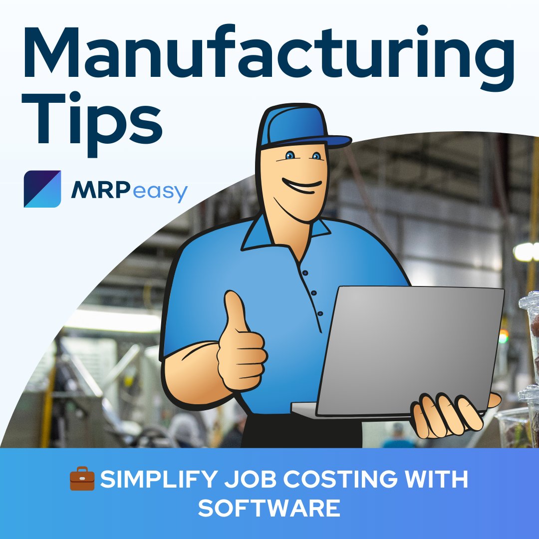 mrpeasy's tweet image. Manufacturing Tip 💡

Use job costing to:

Know if a job is profitable.

Spot where you might be overspending.

Improve pricing and budgeting.

#jobcosting #manufacturing #manufacturingsoftware