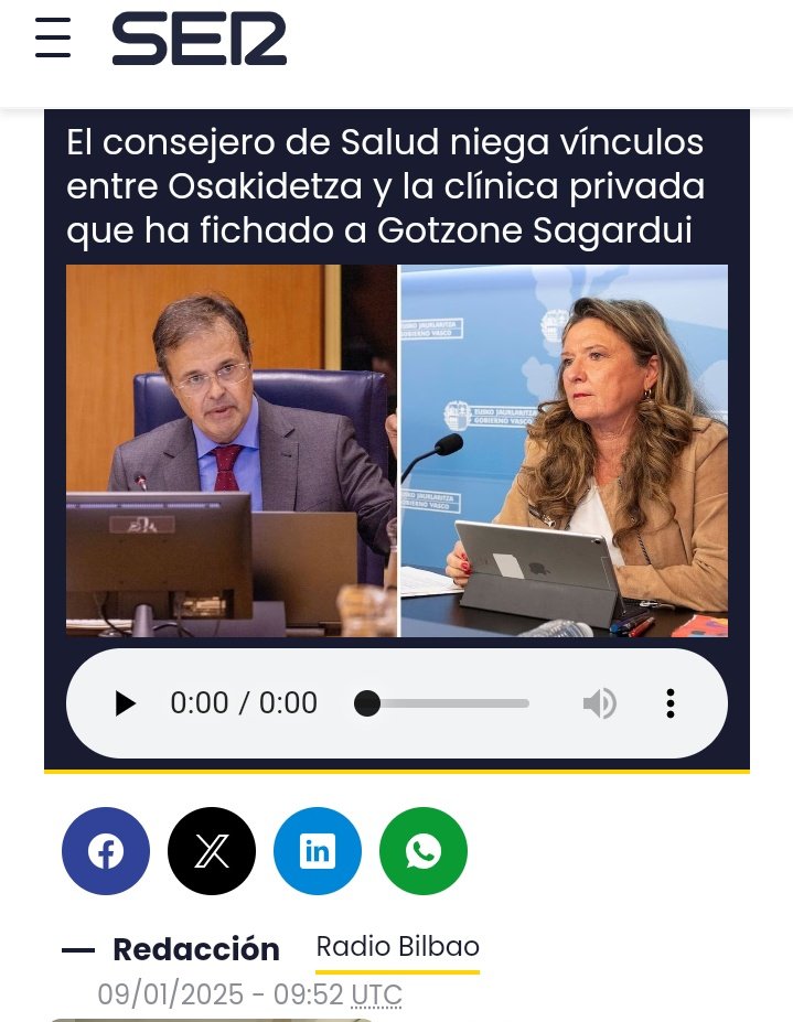 Ahoztar1972's tweet photo. 🔎 Cuando Gotzone Sagardui fue nombrada consejera de Salud, la clínica privada por la que acaba de fichar estaba gestionada por Iquimesa Servicios Sanitarios.

El Hospital Universitario de Araba estuvo derivando pacientes a la clínica privada de Imequisa hasta diciembre de 2020. https://t.co/qe1SyoNt8T