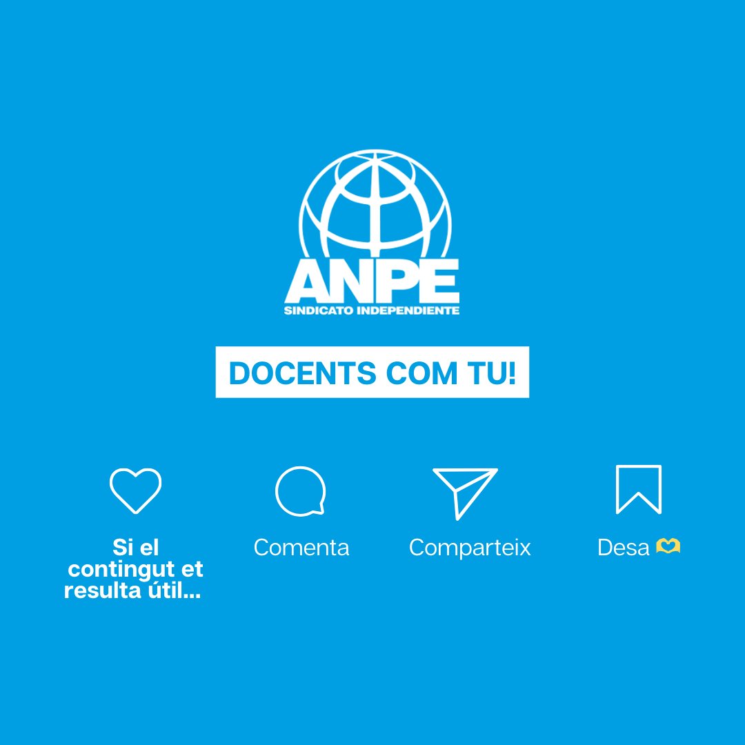 💶ANPE RECLAMA UNA PUJADA DE MÉS DEL 5% PEL PROFESSORAT

📎 Accediu a tota la informació aquí: anpebalears.es/notices/191649/