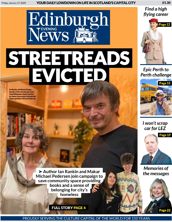 Simon Community Scotland (@simoncommscot) on Twitter photo We need your help to write the next chapter of our <a href="/streetreads/">Streetreads</a> library in Edinburgh. Thanks <a href="/edinburghpaper/">Edinburgh Evening News</a> for the front cover!
Find out more, donate and contact us via simonscotland.org/2025/01/16/str… We need your help to write the next chapter of our <a href="/streetreads/">Streetreads</a> library in Edinburgh. Thanks <a href="/edinburghpaper/">Edinburgh Evening News</a> for the front cover!
Find out more, donate and contact us via simonscotland.org/2025/01/16/str…