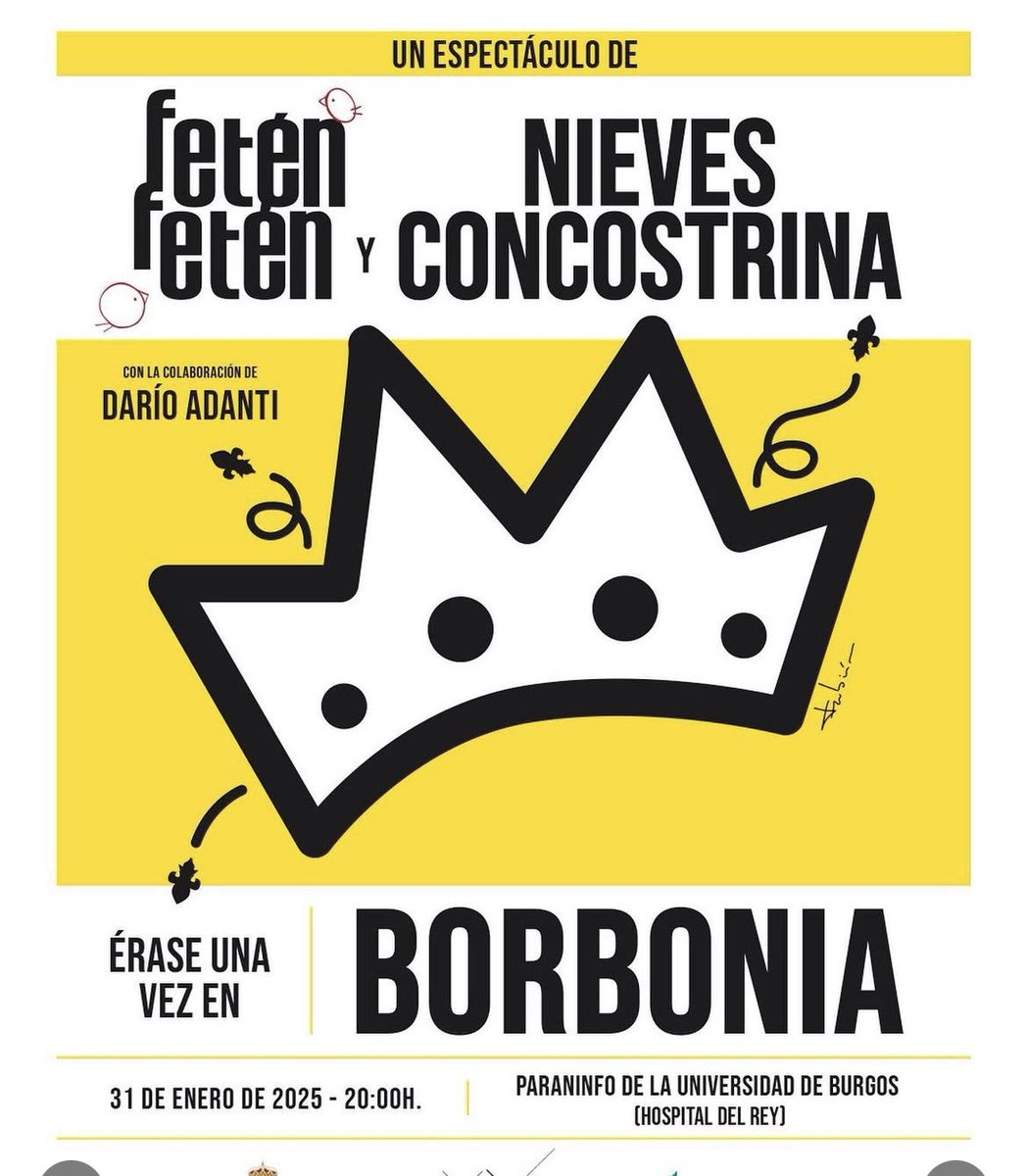 No saben la ilusión que me hace haber diseñado los Borboñecos de la escenografía del próximo show de mi querida y admirada <a href="/NConcostrina/">NConcostrina</a> 
El estreno será en Burgos el 31 de enero y el 21 se pone en venta las entradas 👇🏼