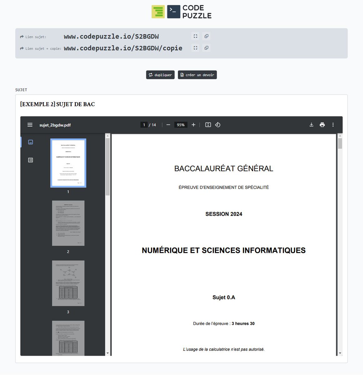 Exemple de sujet au format PDF
➡️ Sujet: codepuzzle.io/S2BGDW
➡️ Sujet+copie: codepuzzle.io/S2BGDW/copie