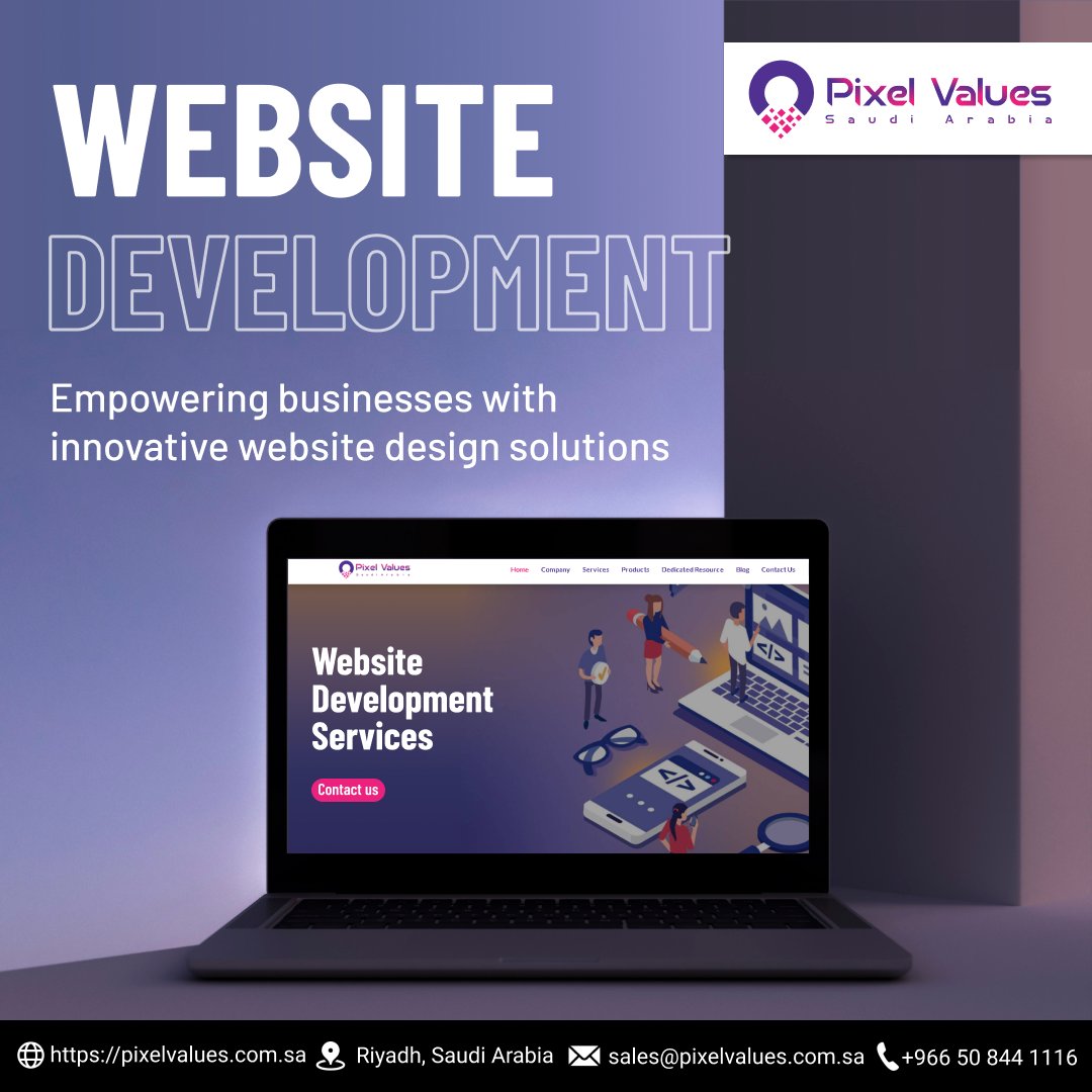pixelvaluesksa's tweet photo. π Transform your online presence with Pixel Values Saudi Arabia! π Expert website development services tailored to empower your business.
π Riyadh, Saudi Arabia
π§ sales@pixelvalues.com.sa
π +966 50 844 1116
π https://t.co/OiqnumtBm8
#WebsiteDevelopment #InnovativeDesigns https://t.co/Fht9LBByao