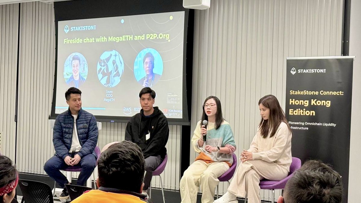StakeStone_TR's tweet photo. Hong Kong'da gerçekleşen #StakeStoneConnect etkinliğimize katıldığınız için herkese teşekkür ederiz.

Kurucumuzdan değerli görüşler, omnichain likidite altyapımızın yol haritası ve kasalarımız hakkında paylaşımlar yaptık 👀

Destekleyen ortaklar ve konuşmacılar: @AWS_HongKong , @megaeth , @P2Pvalidator ,@MetaEraHK ,@tonsocietyhk @852web3 

Sıradaki durak: 18 ve 20 Ocak’ta Tokyo! 🇯🇵