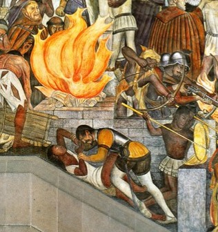 LectorHistoria's tweet photo. Violaciones masivas en Tlatelolco, agosto de 1521, según las fuentes franciscanas y de tradición indígena:

Anales de Tlatelolco:
"Los cristianos buscaron en todas partes a las mujeres; les arrancaron las faldas y se echaron sobre sus cuerpos, sus bocas sus vaginas, su cabello."

Códice florentino:
"Los españoles tomaban cosas a la fuerza de las personas. Buscaban oro; no les importaban nada el jade, las plumas preciosas o las turquesas... y escogieron y se llevaron a las mujeres bonitas."

El Códice Aubin:
"Ninguna otra cosa tomaban sino el oro y las mujeres más hermosas."

Dice Sahagún:
"Los españoles y sus amigos pusiéronse en todos los caminos y robaron a los que pasaban, tomándolos el oro, y las mujeres y mozas hermosas, y algunas de las mujeres por escaparse disfrazábanse poniendo lodo en la cara, y vistiéndose de andrajos; también tomaban mancebos y hombres recios para esclavos, pusiéronlos nombres de tlamacazcque, y a muchos de ellos los herraron en la cara."