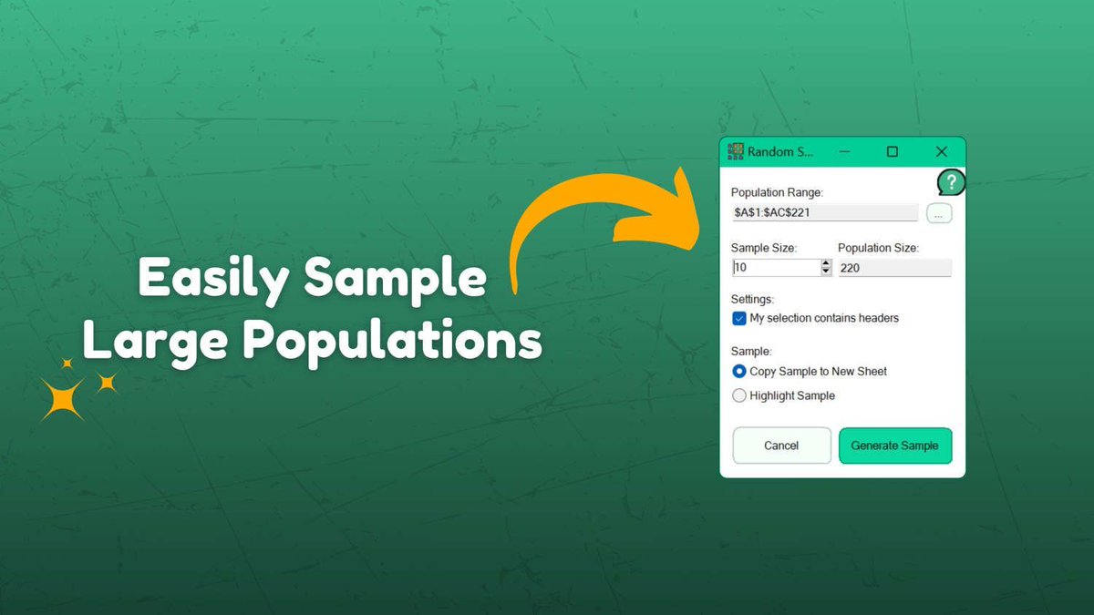 mintyanalyst's tweet photo. 🌐 If you review large datasets, you’ll love the random sampling feature in my add-in Minty Tools for Excel! It helps you quickly select random samples, saving tons of time. Give it a go, it’s awesome! 💪📊 #RandomSample
🍃Check it out here: https://t.co/XGn2Yr9YQf https://t.co/IoWDYEPwp7