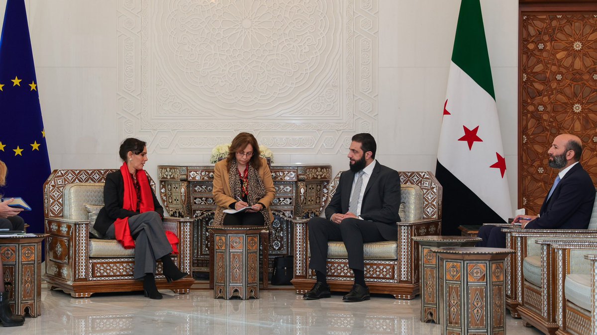 EU has another round in Damascus with Ahmad al-Shar’a. This time headed by Hadja Lahbib (<a href="/hadjalahbib/">Hadja Lahbib</a>), Commissioner for Equality, Preparedness, and Crisis Management